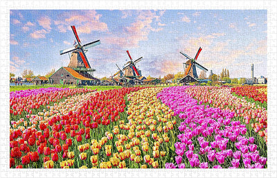 Puzzle Pintoo - Zaanse Schans, Netherlands. 1000 piezas-Puzzle-Pintoo-Doctor Panush