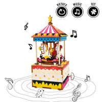 Puzzle 3D de madera Rolife - Merry-Go-Round Music Box - Caja de música