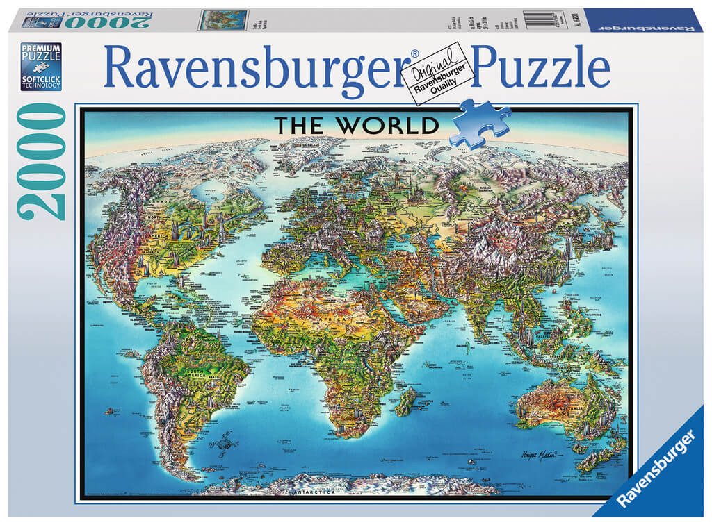 Puzzle Ravensburger - Mapa del Mundo. 2000 Piezas-Doctor Panush