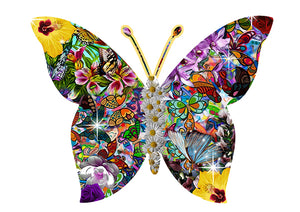 Puzzle de Madera SPuzzles con formas- Mariposa. 200 piezas-Doctor Panush