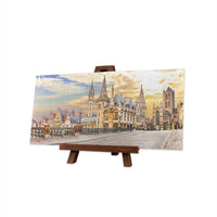 Puzzle Pintoo XS 253 - Beautiful Medieval Ghent Over Sunset-Doctor Panush