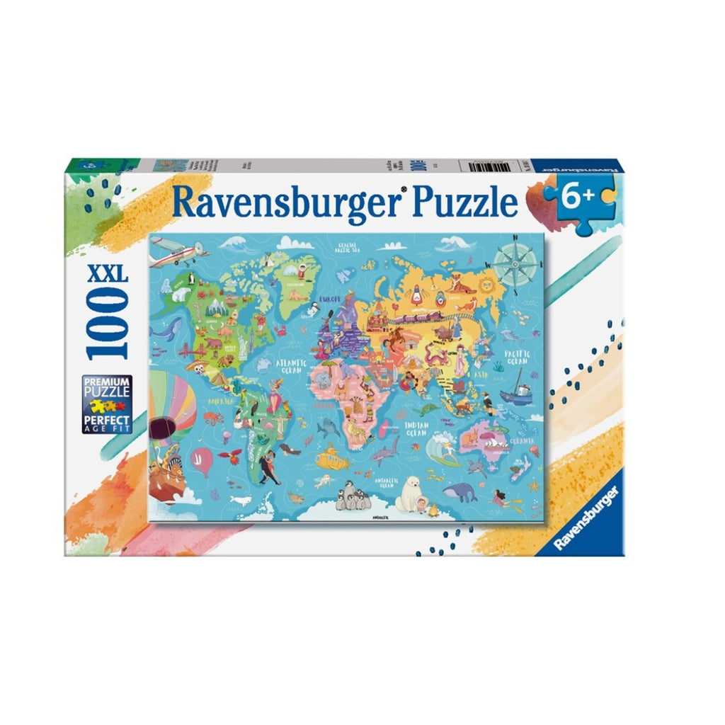 Puzzle Ravensburger - Mapa del Mundo. 100 piezas