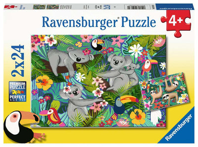 Puzzles Ravensburger - Koalas y Perezosos. 2x24 piezas-Doctor Panush