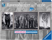 Puzzle Ravensburger - Pantera, Elefante y León (Panorama). 1000 piezas-Puzzle-Ravensburger-Doctor Panush