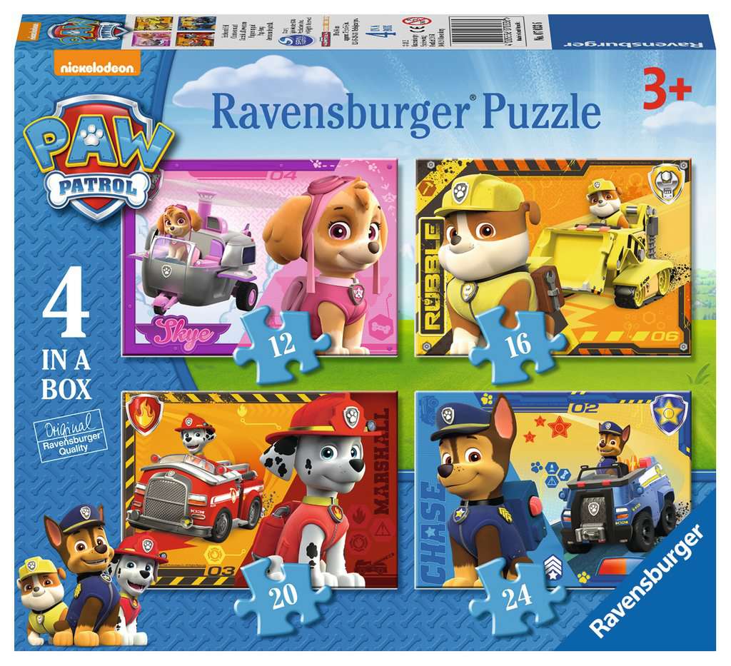 Puzzle Ravensburger - Patrulla Canina. 4 en 1. 12-24 piezas-Doctor Panush