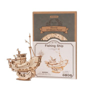 Puzzle 3D de madera Rolife - Fishing Ship