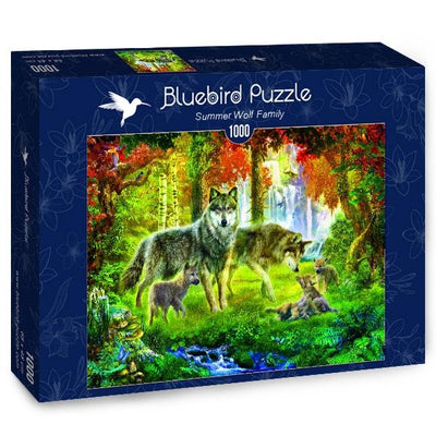 Summer Wolf Family-Puzzle-Bluebird Puzzle-Doctor Panush