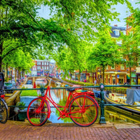 The Red Bike in Amsterdam-Puzzle-Bluebird Puzzle-Doctor Panush