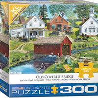 Puzzle Eurographics - Old Covered Bridge by Bob Fair. 300 XXL piezas-Doctor Panush