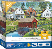 Puzzle Eurographics - Old Covered Bridge by Bob Fair. 300 XXL piezas-Doctor Panush