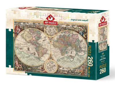 Puzzle Art Puzzle - Antique World Map. 260 piezas XXL-Doctor Panush