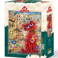 Puzzle Art Puzzle - Red Cat. 260 piezas XXL-Doctor Panush