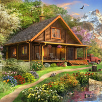 Puzzle Bluebird Puzzle - A Log Cabin Somewhere in North America. 500 piezas-Doctor Panush