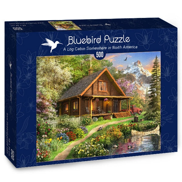 Puzzle Bluebird Puzzle - A Log Cabin Somewhere in North America. 500 piezas-Doctor Panush