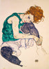 Puzzle Bluebird Puzzle - Egon Schiele - Seated Woman with Legs Drawn Up, 1917. 1000 piezas-Puzzle-Bluebird Puzzle-Doctor Panush