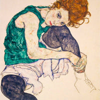Puzzle Bluebird Puzzle - Egon Schiele - Seated Woman with Legs Drawn Up, 1917. 1000 piezas-Puzzle-Bluebird Puzzle-Doctor Panush