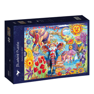 Puzzle Bluebird Puzzle - Elefantes en el Jardín. 6000 piezas