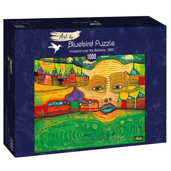 Puzzle Bluebird Puzzle - Hundertwasser - Irinaland over the Balkans, 1969. 1000 piezas-Puzzle-Bluebird Puzzle-Doctor Panush