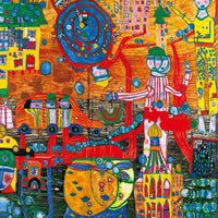 Puzzle Bluebird Puzzle - Hundertwasser - The 30 Days Fax Painting, 1996. 1000 piezas-Puzzle-Bluebird Puzzle-Doctor Panush