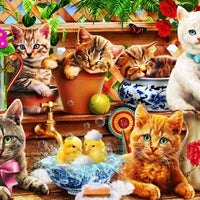 Puzzle Bluebird Puzzle - Kittens in the Potting Shed. 100 piezas-Doctor Panush