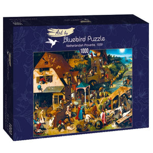 Puzzle Bluebird Puzzle - Pieter Bruegel the Elder - Netherlandish Proverbs, 1559. 1000 piezas-Puzzle-Bluebird Puzzle-Doctor Panush