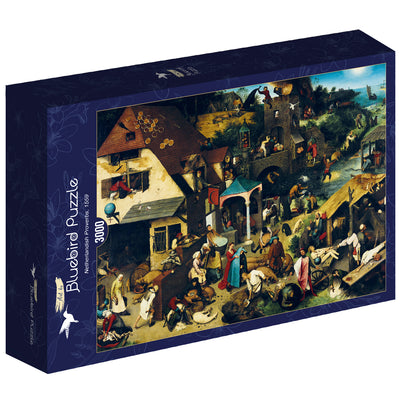 Puzzle Bluebird Puzzle - Pieter Bruegel the Elder - Netherlandish Proverbs, 1559. 3000 piezas