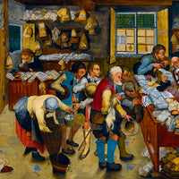 Puzzle Bluebird Puzzle - Pieter Brueghel the Younger - The Tax-collector's Office, 1615. 1000 piezas-Puzzle-Bluebird Puzzle-Doctor Panush