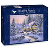 Puzzle Bluebird Puzzle - Winter's Blanket Wouldbie Cottage. 500 piezas-Doctor Panush