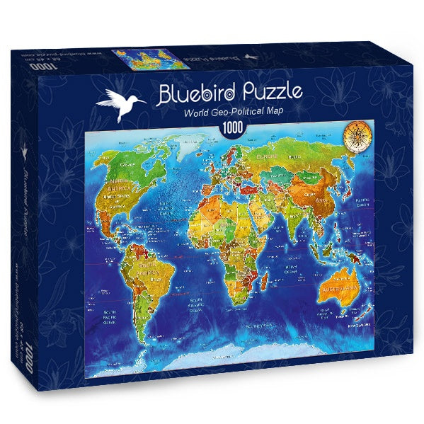 Puzzle Bluebird Puzzle - World Geo-Political Map. 1000 piezas-Puzzle-Bluebird Puzzle-Doctor Panush