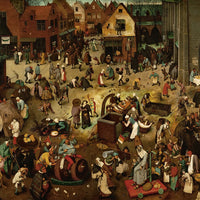 Puzzle Grafika - Brueghel Pieter - The Fight Between Carnival and Lent, 1559. 4000 piezas