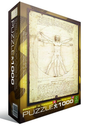 Puzzle Eurographics - Leonardo da Vinci. El Hombre de Vitrubio 1000 piezas-Puzzle-Eurographics-Doctor Panush