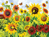 Puzzle SunsOut - Sunflowers and Goldfinch. 300 piezas XXL-Doctor Panush